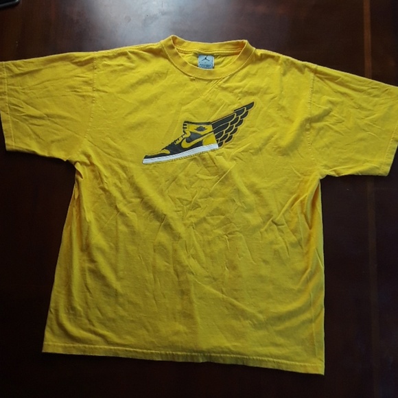 Nike Other - Vintage Michael Jordan Yellow Sneaker Tee Shirt